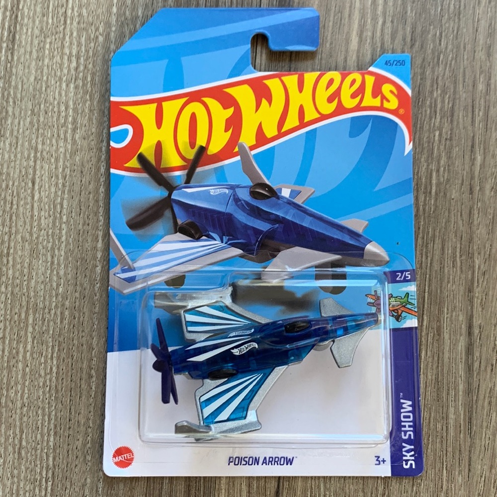 Hot Wheels Poison Arrow Blue 2023 Sky Show Jet Airplane Plane Hotwheels Diecast
